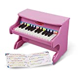 Melissa & Doug Learn-to-Play Pink Piano With 25 Keys and Color-Coded Songbook