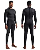 Dark Lightning Full Body Wetsuit Men and Women, 3/2mm Wet Suit Womens Mens Diving Surfing Snorkeling Kayaking Water Sports (Men - Black-3/2mm, X-Large)