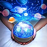 One Fire Solar System Projector Night Light for Kids, 360°Rotating + 5 Films Kids Night Light Projector, 45 Lighting Modes Star Projector Night Lamp for Bedroom, Space Projector Planets for Kids Lamp