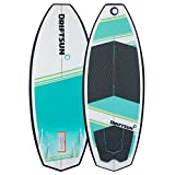 Driftsun Throwdown Wakesurf Board - 4' 6' Length Custom Surf Style Wakesurfer, Quad Fin Set Included