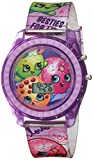 Shopkins Girls' Quartz Watch with Plastic Strap, Purple, 17 (Model: KIN4116)