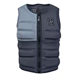 Mens Neoprene Wakesurf Comp Vest - Designed Exclusively for Wake Surfing, but Great for All Other Watersports Activities! (Charcoal, Medium)