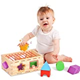 Montessori Toys for 1 Year Old, Toddler Toys Age 1-2, NiceNeer Wood Shape Sorter Toys for Toddlers 1-3 Educational Learning Toys for 1 2 3 Year Old Baby Toys & Gifts