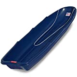 Flexible Flyer Winter Trek Large Pull Sled for Adults. Plastic Toboggan for Snow Sledding, Ice Fishing, Work, Blue, 66 x 20 x 6 inches