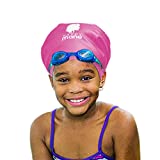 Happy Mane Silicone Swim Cap for Braids and Dreadlocks - Keeps Your Hair Dry While Swimming and Bathing Long Hair, Extensions, and Curly Hair - Large Shower Cap for Women, Men, Kids (Pink, Small)