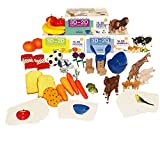 Stages Learning Materials Language Builder 3D- 2D Noun Flash Cards and Realistic Toy Figures Vocabulary Autism Learning Products for ABA Therapy and Speech Articulation