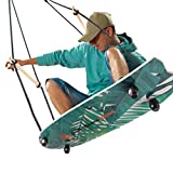 Gentle Booms Sports Stand Up Surfing Swing, Skateboard Tree Swing with Adjustable Handle, Bearing 660 Pounds, Outdoor Swing for Kids and Adults… (Surfing Swing Set1) (Surfing swing set(Swallowtail)*1)