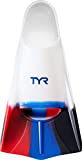 TYR Stryker Silicone Swim Fin for Racing and Training, X-Large, Navy/Red/Clear