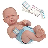 JC Toys La Newborn Boutique - Realistic 14' Anatomically Correct Real Boy Baby Doll All Vinyl First Day Designed by Berenguer Made in Spain, Blue (18500)