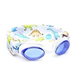 SPLASH Swim Goggles - Dino - Fun, Fashionable, Comfortable - Fits Kids and Adults - Won't Pull Your Hair - Easy to Use - High Visibility Anti-Fog Lenses - Original Patent Pending Design