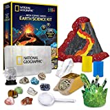 NATIONAL GEOGRAPHIC Earth Science Kit - Over 15 Science Experiments & STEM Activities for Kids, Crystal Growing, Erupting Volcanos, 2 Dig Kits & 10 Genuine Specimens, an AMAZON EXCLUSIVE Science Kit