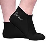 FitsT4 Neoprene Water Socks 3mm Snorkel Fin Socks Perfect for Water Sports, Scuba Diving, Snorkeling, Swimming and All Water and Sand Activities Black XL