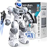 EduCuties RC Robot Toys for Kids, Large Programmable Remote Control Smart Walking Dancing Robot Toy Gift with Gesture & Sensing for Age 6 7 8 9 10 Year Old Boys for Birthday Gift Present- Grey