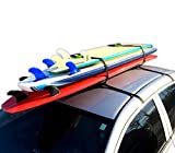 Block Surf - Wrap Rax Single - Surfboard Soft Roof Racks with Corrosion Resistant Buckles, Universal Fit for Cars, Trucks and SUVs - Carries Long Boards, Short Boards, and Soft Tops