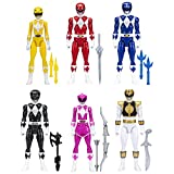 Power Rangers Mighty Morphin Power Rangers Mighty Morphin Multipack 12-inch Action Figure 6-Pack, Toys with Accessories for Kids 4 and Up (Amazon Exclusive)