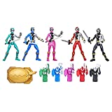 Power Rangers Dino Fury 5 Ranger Team Multipack 6-Inch Action Figure Toys with Dino Fury Keys and Chromafury Saber Weapon Accessories (Amazon Exclusive)