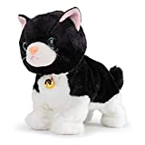 Smalody Interactive Plush Toys, Novelty Sound Control Electronic Cat Electronic Pets Robot Cat Gift for Children (Black+LED)