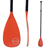 BORUIMA SUP Paddle - Adjustable 3 Pieces Floating Alloy Shaft and Nylon Blade, Lightweight Stand-up Paddle Board Paddle for Paddleboard, Floating Paddle Board Oar, 65.7-85.4inchs (Red)