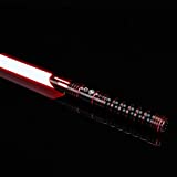 Ciel Tan RGB Light Saber 12 Colors Force FX Light Sabers of Metal Hilt Light Sabers with 5 Realistic Sound Fonts Flash on Clash (TS017 Black and Red)