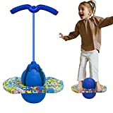 monleelnom Pogo Ball with Handles The Handles are Adjustable Equipped with an air Pump Suitable for Children and Adults Used to Exercise Balance Ability Maximum Load-Bearing 200LB（Blue）