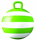 Hedstrom Green Striped Hopper Ball, Kid's Ride-on Toy, Bouncy Hopping Ball with Handle - 15 Inch