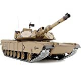 Modified Edition 1/16 2.4ghz Remote Control US M1A2 Abrams Tank Model(360-Degree Rotating Turret)(Steel Gear Gearbox)(3800mah Battery)(Metal Tracks &Sprocket Wheel & Idle Wheel)