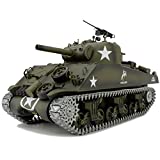 Modified TK6.0 Edition 1/16 2.4ghz Remote Control US M4A3 Sherman Tank Model(360-Degree Rotating Turret)(Steel Gear Gearbox)(3800mah Battery)(Metal Tracks &Sprocket Wheel & Idle Wheel)