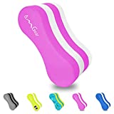 OMGear Swim Pull Buoy EVA Foam Training Aid for Aqua Fitness Swimmer Adult Youth for Leg Upper Body Strength and Aquatic Water Exercise (Pink& White, 4 Layers)
