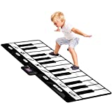 Click N' Play Floor Piano Pad Keyboard with 24 Keys, 4 Unique Play Modes, 8 Musical Instrument Sounds, Musical Gift for Kids 3-5 and Toddlers