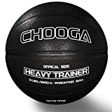 CHOOGA 2.2 lbs Weighted Basketball, Heavy Trainer Basketball for Improving Ball Handling Dribbling Passing and Rebounding Indoor Outdoor, Gift for Teens, Black