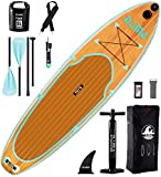 DAMA 10'6'x32'x6' Inflatable Paddle Board, sup Board, Paddleboard w/ Camera Seat, Floating Paddle, Hand Pump, Board Carrier, Waterproof Bag, Drop Stitch, Traveling Board for Surfing