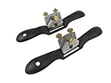 Taytools 469553 2 Piece Set Flat and Round Bottom Spokeshaves Fine Adjustment 2 Inches Wide High Carbon Blade RC 55-60 9-1/2 Inches Overall
