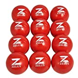 ZELUS Training Balls for Softball and Baseball Practice | 2.8-Inch 1 lb Weight Ball | Weighted Ball for Exercise | Baseball Accessory for Strength Hitting Batting Pitching Improvement, Set of 12
