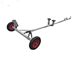 Multisport Portable Carry and Launch Small Boat Trailer, Adjustable Length 4', 7.5', 11', Hitch Sizes 1 7/8', 2', 16' Beach Wheels, Kayak, Canoe, SUP, Paddleboard (Without T Bar Dolly Handle)