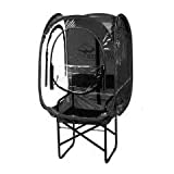Under the Weather ChairPod 1-Person Wearable Pod for Scooters, Wheelchairs and Folding Chairs, Protection from Cold, Wind and Rain (Black)