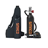 SMACO Scuba Tank Diving Gear for Diver 1L Mini Scuba Tank Oxygen Cylinder with 15-20 Minutes Underwater Breathing Portable Diving Tank Kit for Underwater Exploration Emergency Rescue Pony Bottle S400