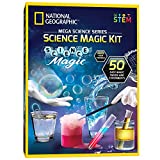 NATIONAL GEOGRAPHIC Science Magic Kit - Perform 20 Unique Experiments as Magic Tricks, Includes Magic Wand and Over 50 Pieces, Amazon Exclusive Learning Science Kit for Boys and Girls
