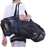 XXL Mesh Dive Bag for Scuba or Snorkeling - Diving Snorkel Gear Bags - Extra Large Beach Bags and Totes with Zipper and Pockets - Oversized Beach Duffle Bag Ideal for Your Pool Trip