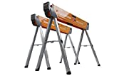 Bora Portamate Speedhorse Sawhorse Pair– Two Pack, Table Stand with Folding Legs, Metal Top for 2x4, Heavy Duty Pro Bench Saw Horse for Woodworking, Carpenters, Contractors, PM-4500T