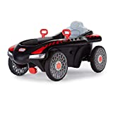 Little Tikes Jett Car Racer Black, Ride On Car with Adjustable Seat Back, Dual Handle Rear Wheel Steering, Racing Control, Kid Powered Fun, Great Gift for Kids, Toys for Girls Boys Ages 3-10 Years