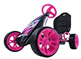 Hauck Sirocco - Racing Go Kart | Pedal Car | Low profile rubber tires | Pedal power auto-clutch free-ride | Adjustable seat - Pink