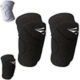 Volleyball Knee Pads with High Shock Absorbing Cushion,Adult Junior Youth Men &Women Boy Girls Gift (black, Middle and Large)