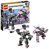 LEGO Overwatch D.Va and Reinhardt 75973 Mech Building Kit with Popular Overwatch Character Minifigures and Buildable Rocket Hammer (455 Pieces)