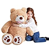 EARTHSOUND Giant Teddy Bear Stuffed Animal - Large Plush Toy Big Soft Toys - Huge Life Size Jumbo Cute Oversized Fat Bears Animals - Gifts for Girls Boys Kids Girlfriend (Brown, 39 inches)