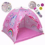 LOGIANIS Unicorn Kids Tent for Kids Indoor Princess Dome Playhouse for Girls Imaginative,Perfect Kid’s Gift- 48”L x 48”W x 42”H