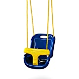 Swing-N-Slide WS 4001-B Plastic Infant Swing with Nylon Rope, Blue w/ Yellow
