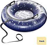 Snow Tube Sled with Towable Leash, Basevs Valentine’s Day for for Kids Classroom Game Inflatable Snow Tube for Adults Heavy Duty Cover Wear-Resistant & Antifreeze Tubes for Skating Sports