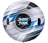47'' Inflatable Snow Tube, Heavy-Duty Snow Tube for Sledding, Great Inflatable Snow Tubes for Winter Fun and Family Activities (Sliver)