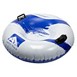 Arctic Trails Single Person Inflatable Snow Sled – Heavy Duty Snow Tube for Kids – Long Lasting Fun – Blue/White