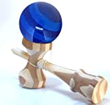RQN Bamboo Kendama with Translucent Blue Ball with Extra String for Kids Teens Adults Festival Gift